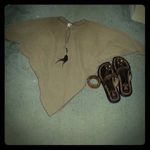 Brown poncho