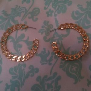 Small Gold Chain Hoops