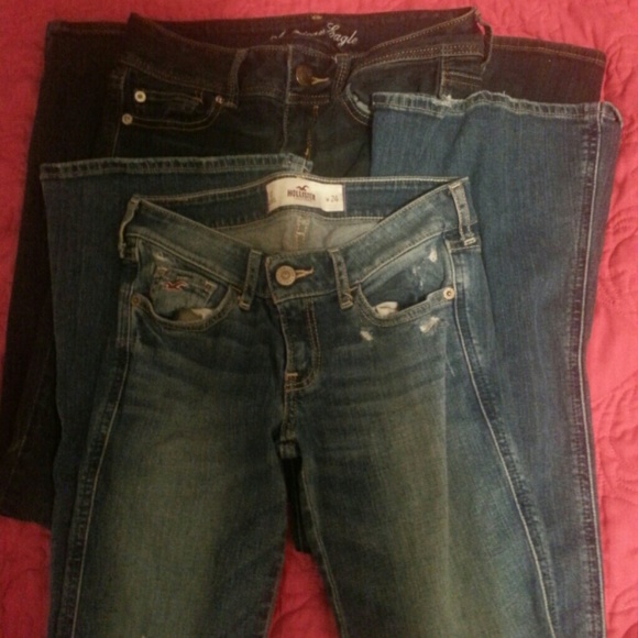 Hollister and American Eagle jeans