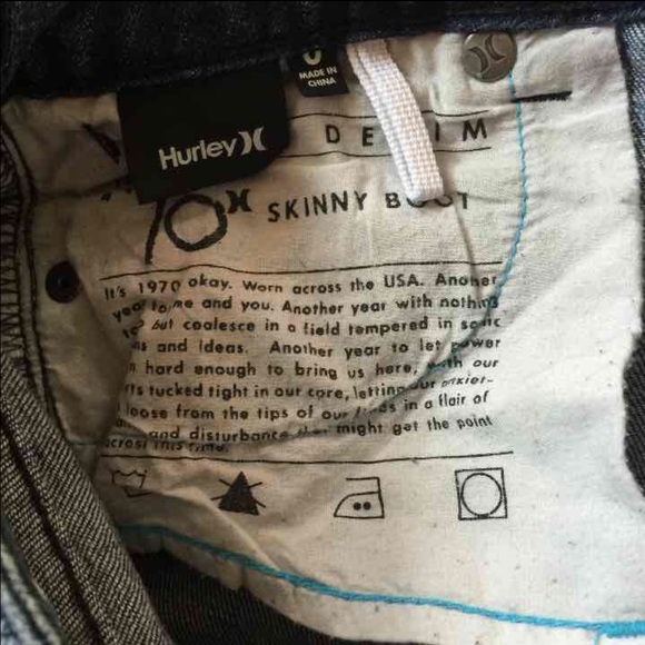 HURLEY STUDDED SKINNY BOOT-CUT JEANS - Picture 4 of 4