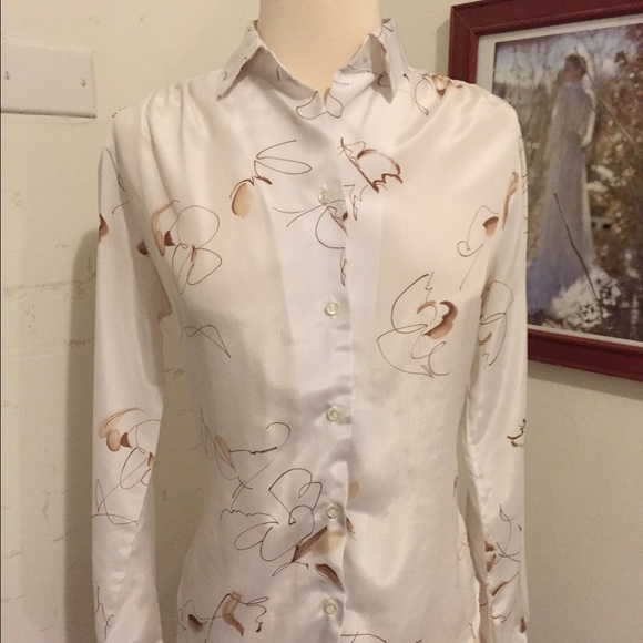 1790s Stuart Lang ivory button front blouse
