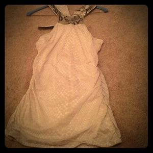 Express snakeskin pattern halter top