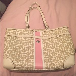 Brand NEW Coach Baby Bag!!! Pink and white!!!