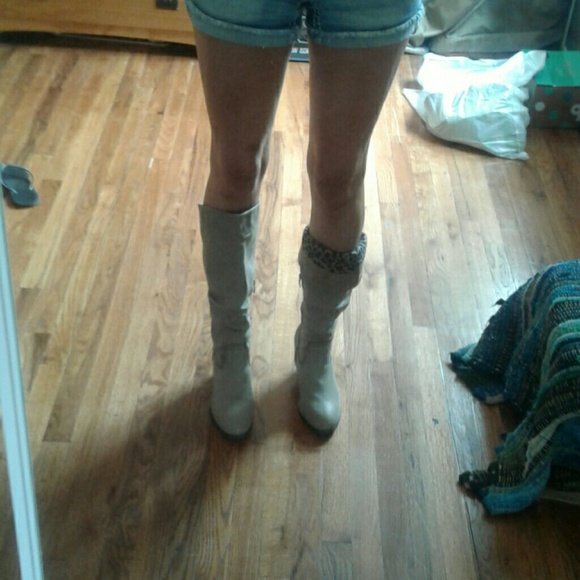 Tall tan/beige boots!