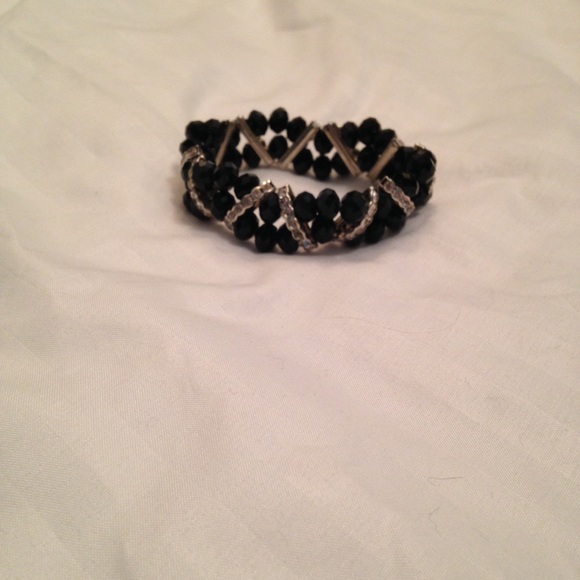 Black Rhinestone Stretch Bracelet✨Final Markdown - Picture 2 of 3