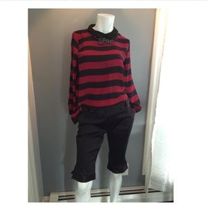 Arden B Black Satin Tuxedo Knickers