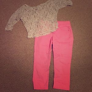 Bright Pink Bandolino Capris