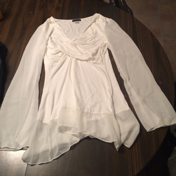Sheer long sleeve shirt