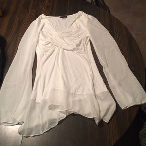 Sheer long sleeve shirt