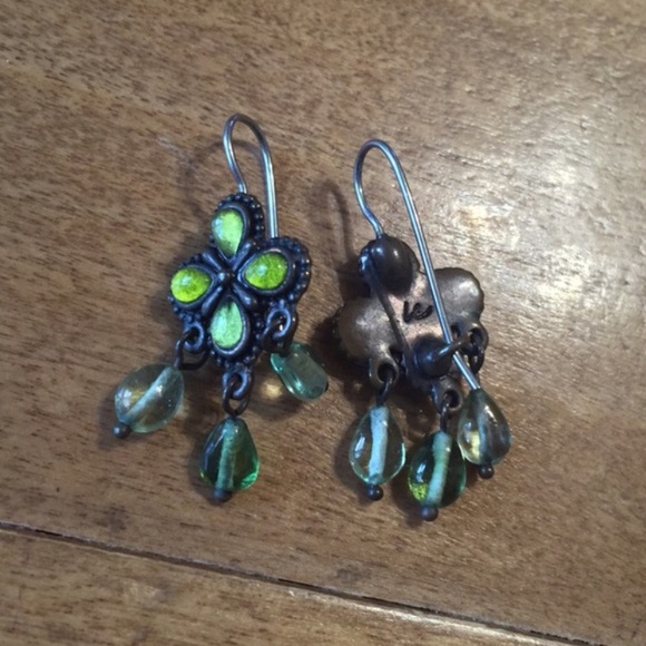 LAUREN CONRAD Green Glass Earrings