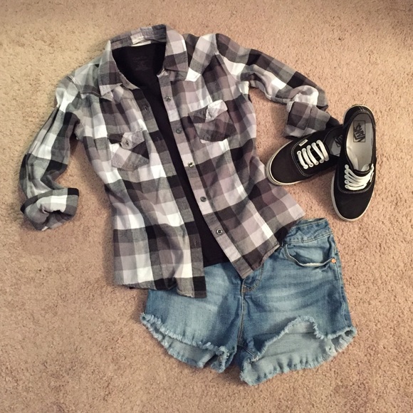 Black, white & grey flannel