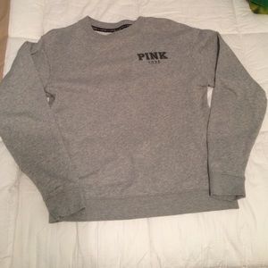 PINK Victoria's Secret Grey Crewneck Hoodie