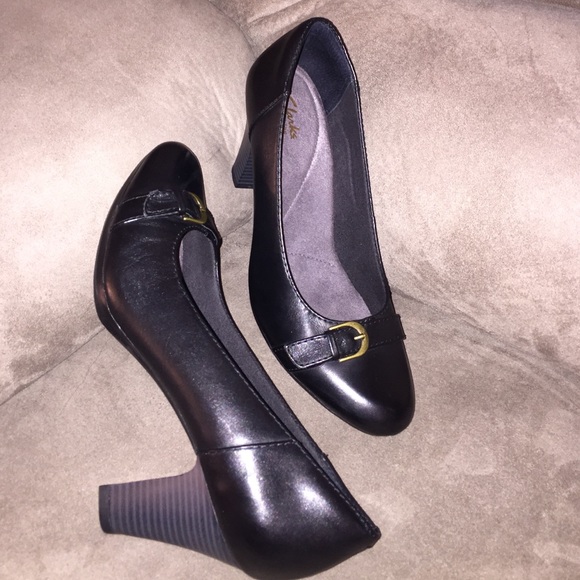 Clarks Bendable Black Heel
