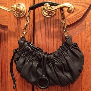 BCBG MaxAzria black leather handbag