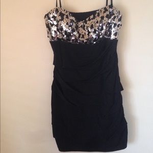 Black dress with sparkles, only worn once