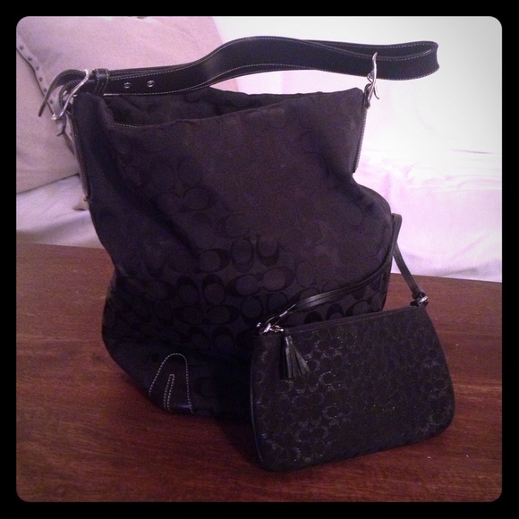 Coach C bucket bag & clutch