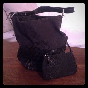 Coach C bucket bag & clutch