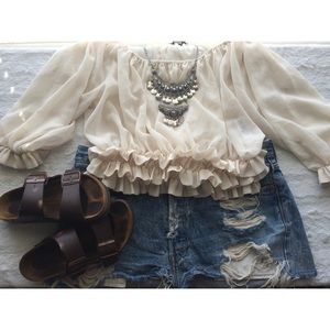 Off The Shoulder Peasant Blouse