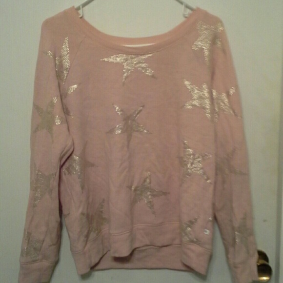 Pink and silver starred sweatshirt
