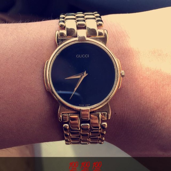 Gucci Mens 3400M gold plated watch,  AUTHENTIC