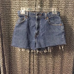 Levi's cut high waisted shorts