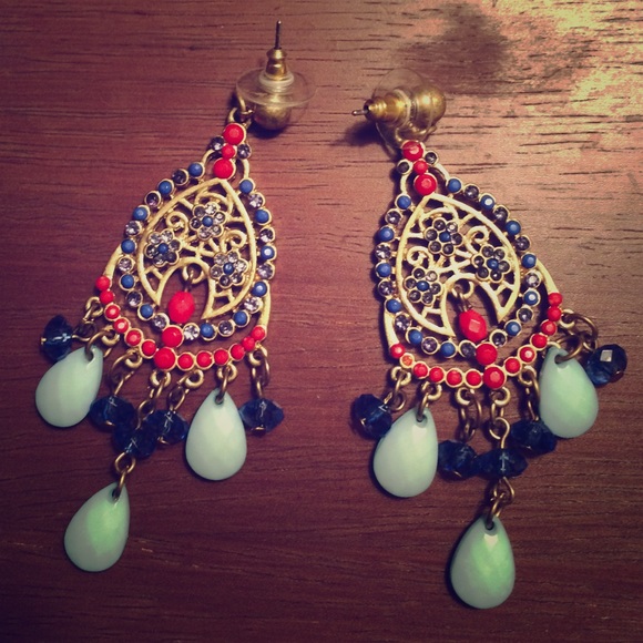Colorful beaded earrings!