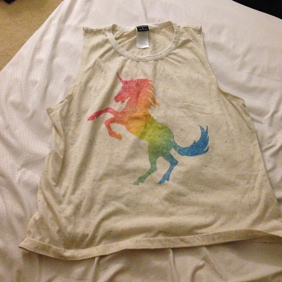 Cute rainbow unicorn tank !