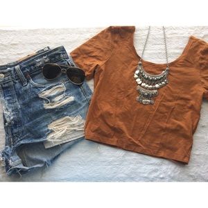 Rust Colored Crop Top