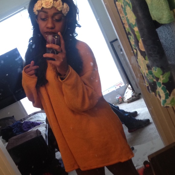 Golden yellow oversized sweater