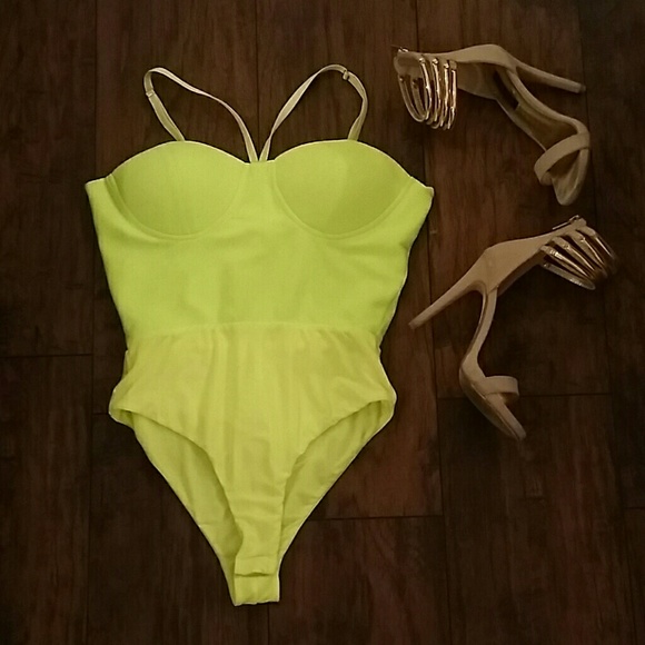Neon green one piece