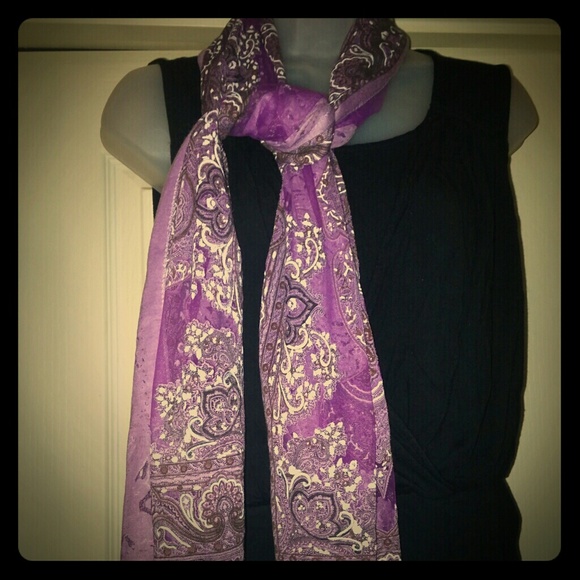 Purple scarf sarong skirt shawl