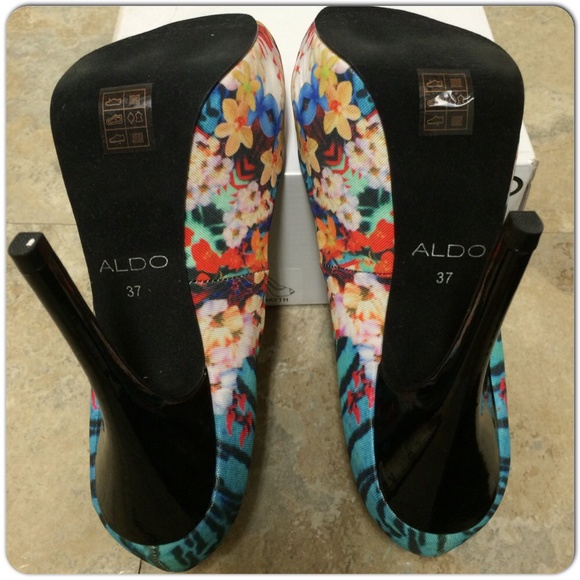 🎉HP🎉Floral peep toe stiletto - ALDO sz 37 - Picture 3 of 4