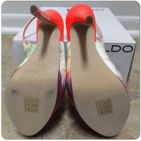 Splatter, platform, peep toe stiletto - ALDO sz 37 - Picture 4 of 4