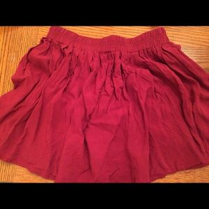 Bright red skater skirt (from pacsun)