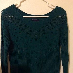 Teal knitted sweater