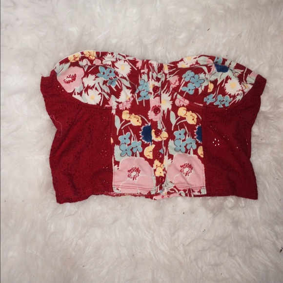 Floral lace bustier