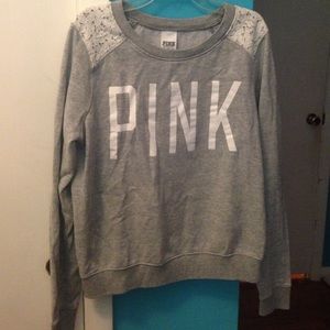 Grey with lace VS PINK sweatshirt