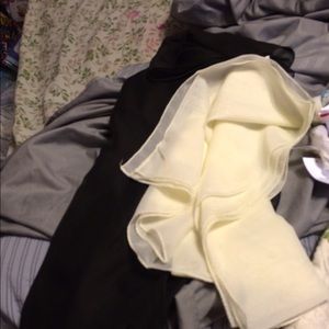 Two sheer long scarfs