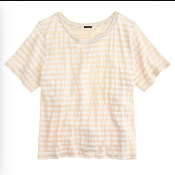 J. Crew striped swingy linen tee!!!