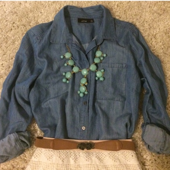 Oversized denim shirt and Roxy Flannel