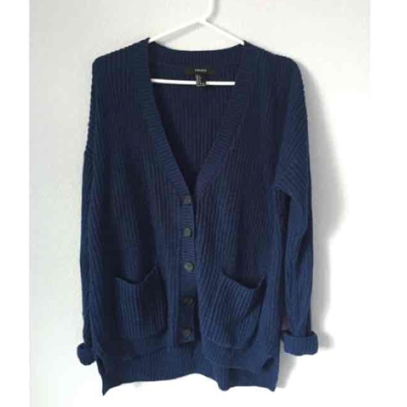 Navy blue oversized cardigan