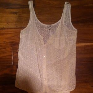 White flowered tank top