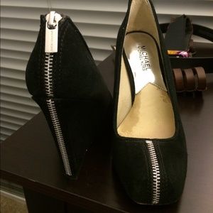 Michael Kors black suede wedges!