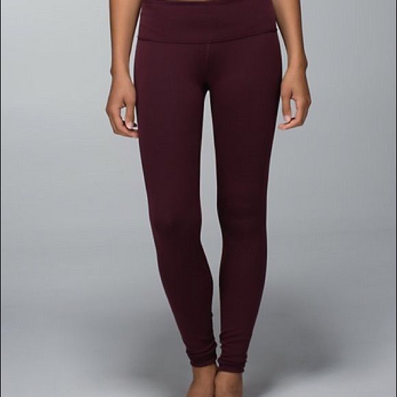 burgundy lululemon leggings