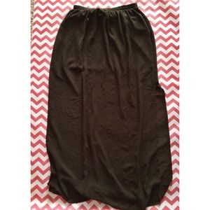 Army Green Maxi Skirt
