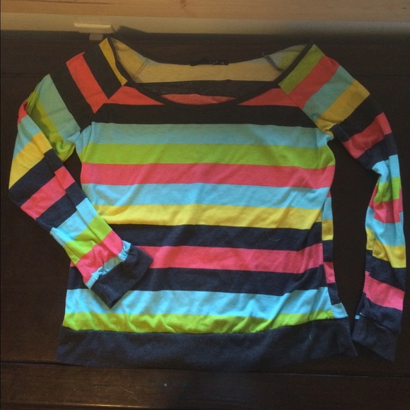 Striped off the shoulder top