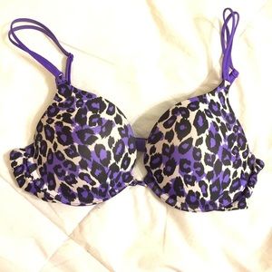 34 c purple/leopard Victoria's Secret PINK bra