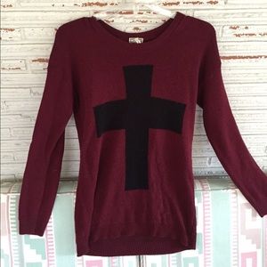 Forever 21 punk cross sweater