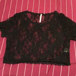 SOLD. Lace crop top