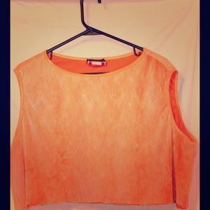 Orange crop top